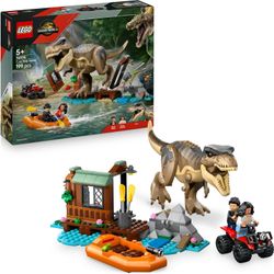 Lego Jurassic World Huida por el Río y T. Rex a la Caza