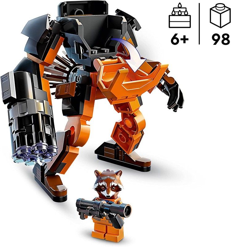 Lego Marvel Rocket Robotic Armor Guardians of the Galaxy