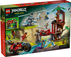 Lego Ninjago - Battaglia tra veicoli Ninja vicino alla casa sull'albero