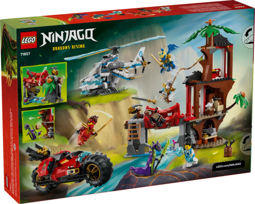 Lego Ninjago - Battaglia tra veicoli Ninja vicino alla casa sull'albero