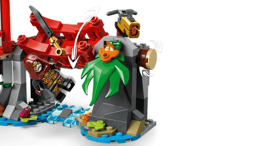 Lego Ninjago - Battaglia tra veicoli Ninja vicino alla casa sull'albero