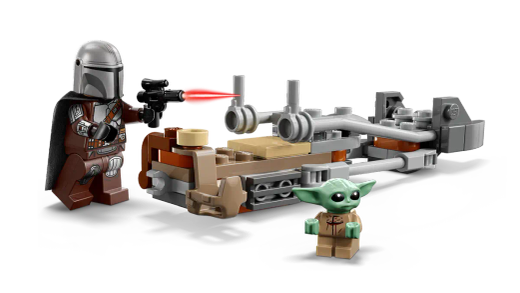 Lego Star Wars - Мандалорец и спидербайк Грогу