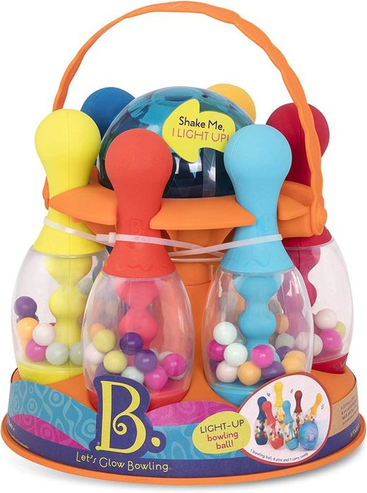 Let's Glow Bowling! - Luminous Bowling Game - B.Toys