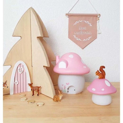 Petite Jolie - Lampe champignon rose