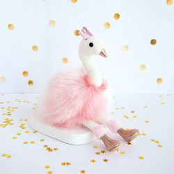 Llavero Peluche Cisne Rosa - 19 cm.