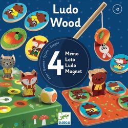 Ludo Wood - Juego Educativo 4 en 1 - Djeco