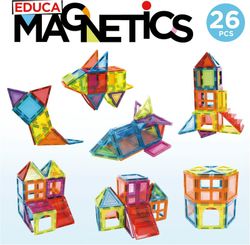 Gioco di Costruzioni 3D Magnetiche 26 Pezzi - Educa