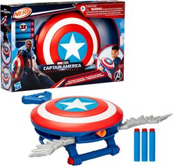Marvel Capitán America Nerf Escudo Lanzadardos