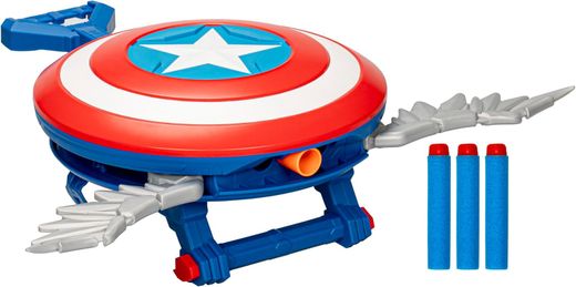 Bouclier Nerf Marvel Captain America, pistolet à fléchettes