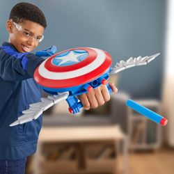 Bouclier Nerf Marvel Captain America, pistolet à fléchettes