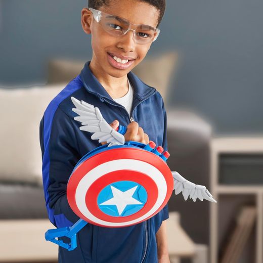 Bouclier Nerf Marvel Captain America, pistolet à fléchettes