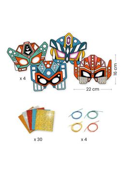 DIY Super Robots Masks To Metalize - Djeco