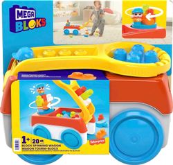 Mega Blocks - Vagón Giratorio De Bloques - Mattel