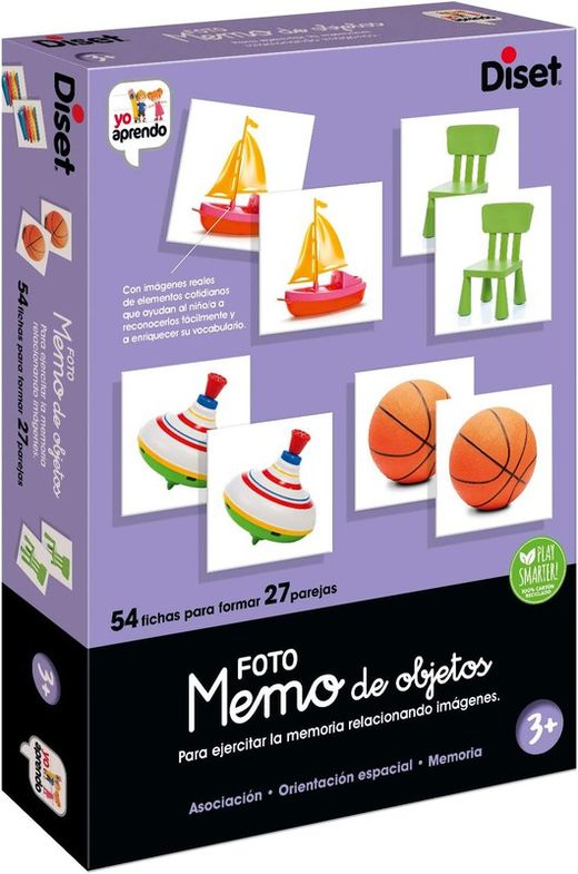Memo Photo Objects - 54 Piezas - Juego De Memoria