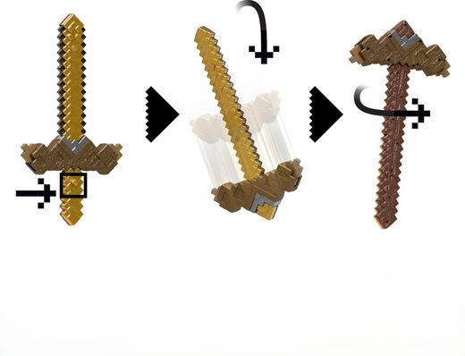 Minecraft – 2-in-1-Transformationsschwert und -Spitzhacke – Mattel