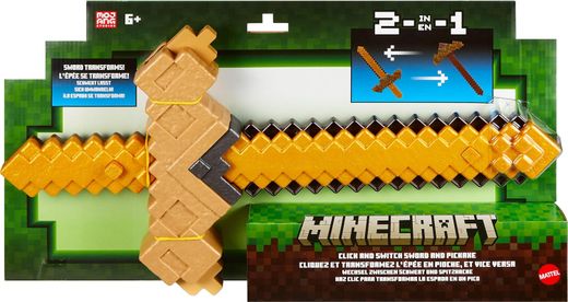 Minecraft – 2-in-1-Transformationsschwert und -Spitzhacke – Mattel