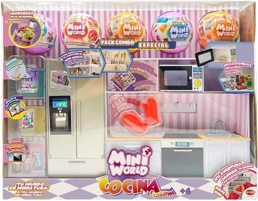 Mini World Playset - Cocina Con 5 Bolas Sorpresa