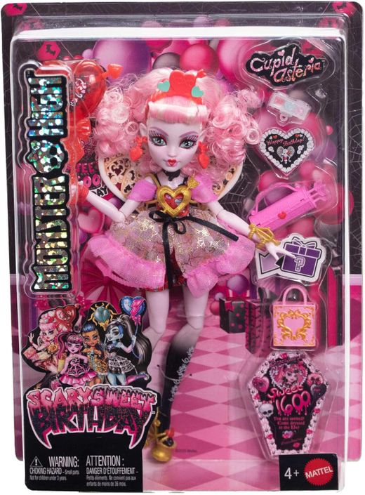 Boneca Monster High Cupido Asteria Assustadora Doce Aniversário