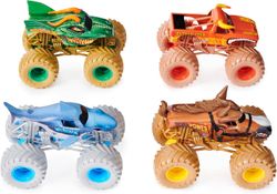 Pacote Monster Jam com 4 carros Power Beasts