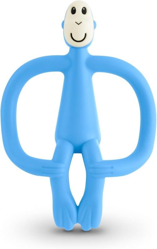 Matchstick Monkey Light Blue Baby Teether
