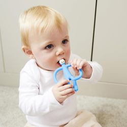 Matchstick Monkey Light Blue Baby Teether