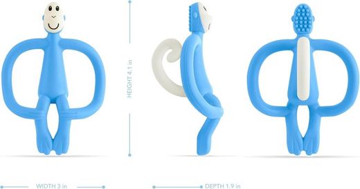 Matchstick Monkey Light Blue Baby Teether