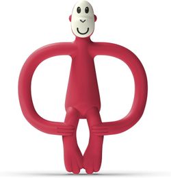 Anneau de dentition pour bébé Matchstick Monkey Red Rubine