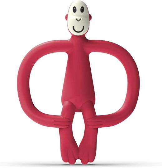 Anneau de dentition pour bébé Matchstick Monkey Red Rubine