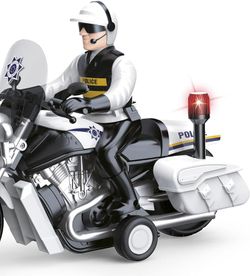 Polizeimotorrad 1:10, Reibungsantrieb, mit Licht und Sound