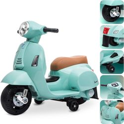 Moto Vespa Eléctrica Verde 12 V para Niños