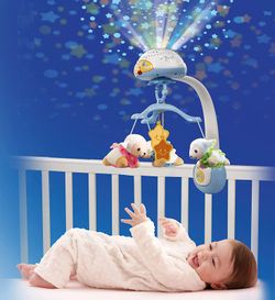 Mobiler Projektor zählt Schafe