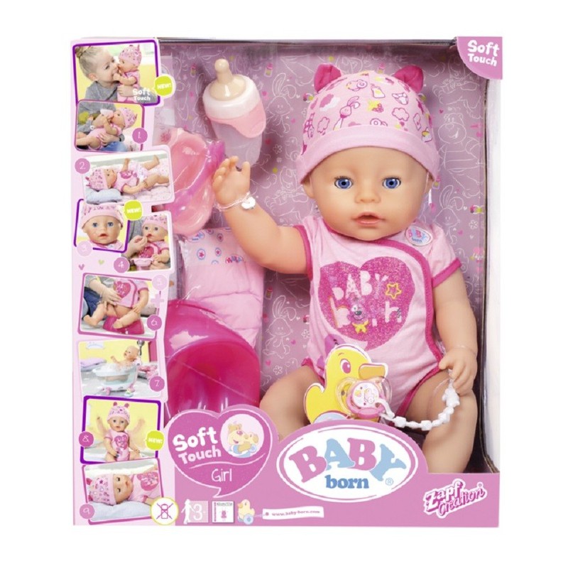 Zapf Creation BABY born® Muñeca Soft Touch Little Girl 36 cm