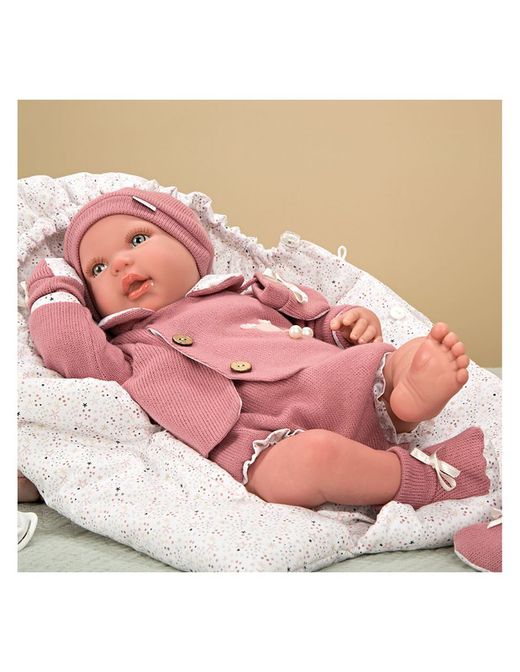 Muñeca Reborn 45 Cm Mia con Saco de Dormir - Arias