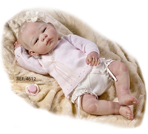 Muñeca Reborn Daniela Jersey Punto Rosa 46 cm  y 1.600 gr - Rauber