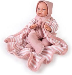 Ensemble poupée nouveau-né Nica tricoté et Toquilla 42 cm - Antonio Juan