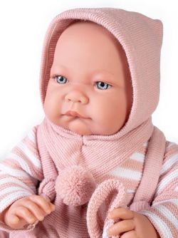 Ensemble poupée nouveau-né Nica tricoté et Toquilla 42 cm - Antonio Juan