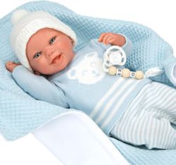 Кукла-младенец Пауло Блю, 40 см, с одеялом - Arias