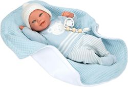 Кукла-младенец Пауло Блю, 40 см, с одеялом - Arias