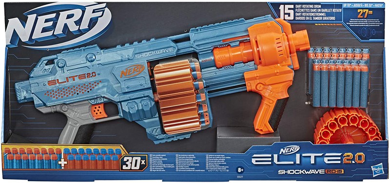 Arminha De Brinquedo Nerf Elite 2.0 Shockwave Com 30 Dardos