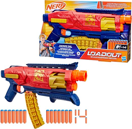 Nerf Loadout Shadowspeed Recon Blaster с 14 дротиками