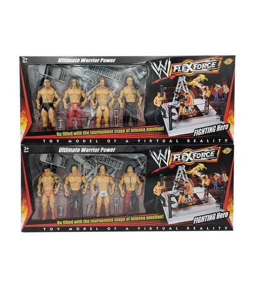 Pack 4 Luchadores Con Ring