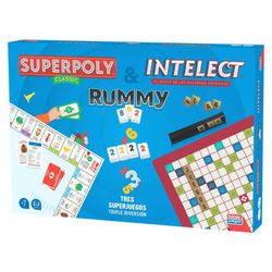 Pack Juegos Superpoly + Intelect + Rummy – Juego de Mesa