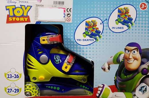 Patines ajustables Toy Story – N: 27x28, en línea o 3 ruedas