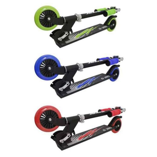 Алюминиевый самокат - цвет: зеленый / красный / синий