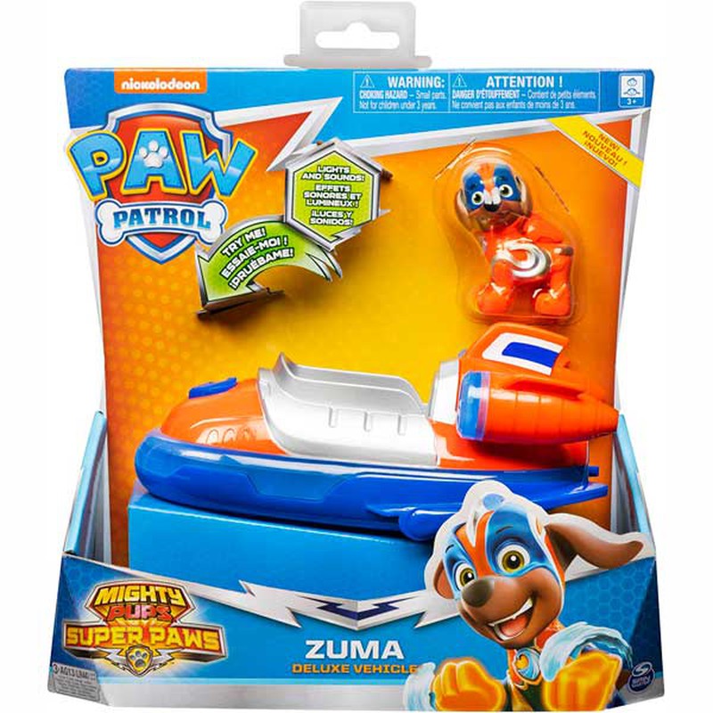 Paw Patrol Vehicles with Lights and Sounds Mighty - Zuma — Juguetesland