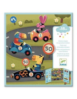 Pegatinas Reposicionables Los Coches – Djeco – Manualidades y Creación