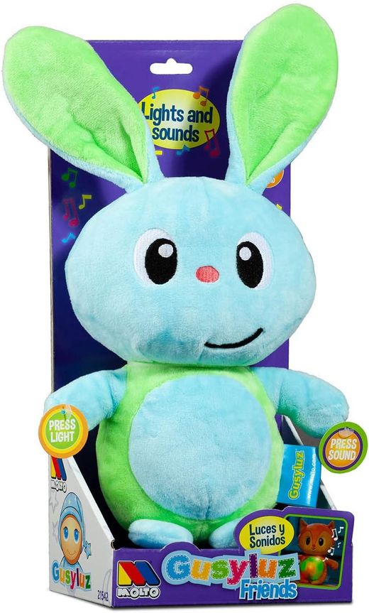 Peluche Conejo Musical Verde - Gusyluz - Molto