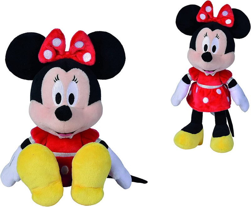 Disney Petite Peluche Minnie Mouse de Store, 33 cm, Personnage emblématique  de en Robe Rouge à Pois et nœud avec détails brodés, Convient à Tous Les  âges : : Jouets