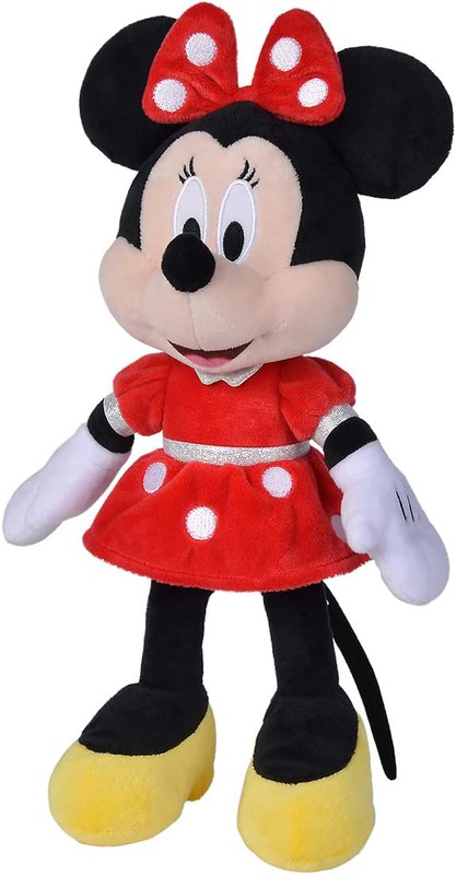Peluche Disney - Minnie Mouse avec robe rouge 35 cm — Juguetesland