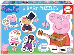 Peppa Pig - 5 Baby Puzzles - Educa
